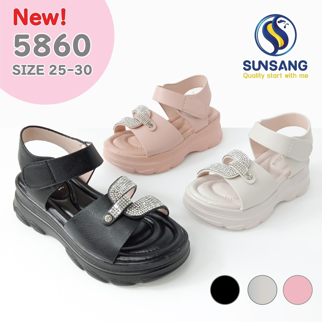 5860 Girl’s Sandals Shoes Size 25-30