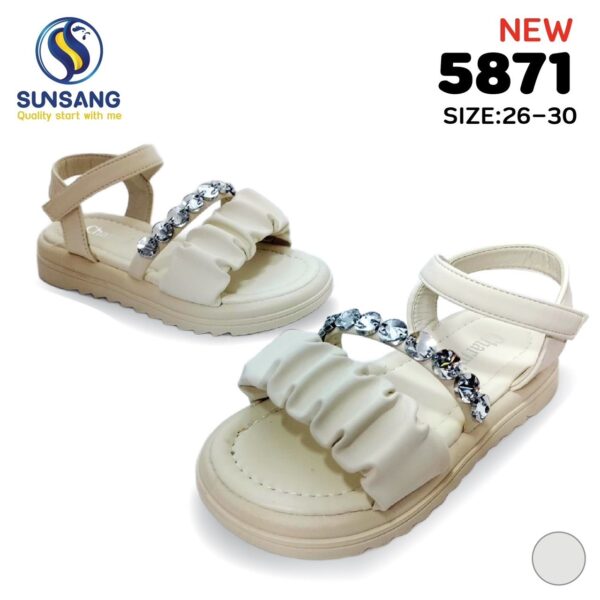 5871 Girl's Sandals Shoes Size 26-30 - Image 2