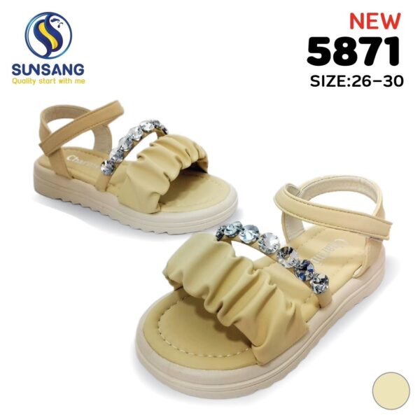 5871 Girl's Sandals Shoes Size 26-30 - Image 3