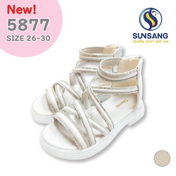 5877 Girl's Sandals Shoes Size 26-30 - Image 2