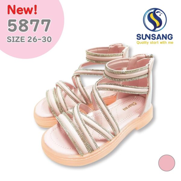 5877 Girl's Sandals Shoes Size 26-30 - Image 3