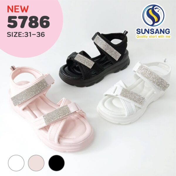 5786 Girl's Sandals Shoes Size 31-36 - Image 2