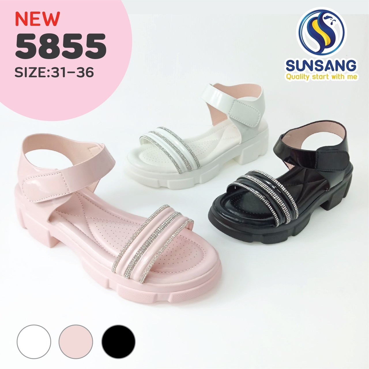 5855 Girl’s Sandals Shoes Size 31-36