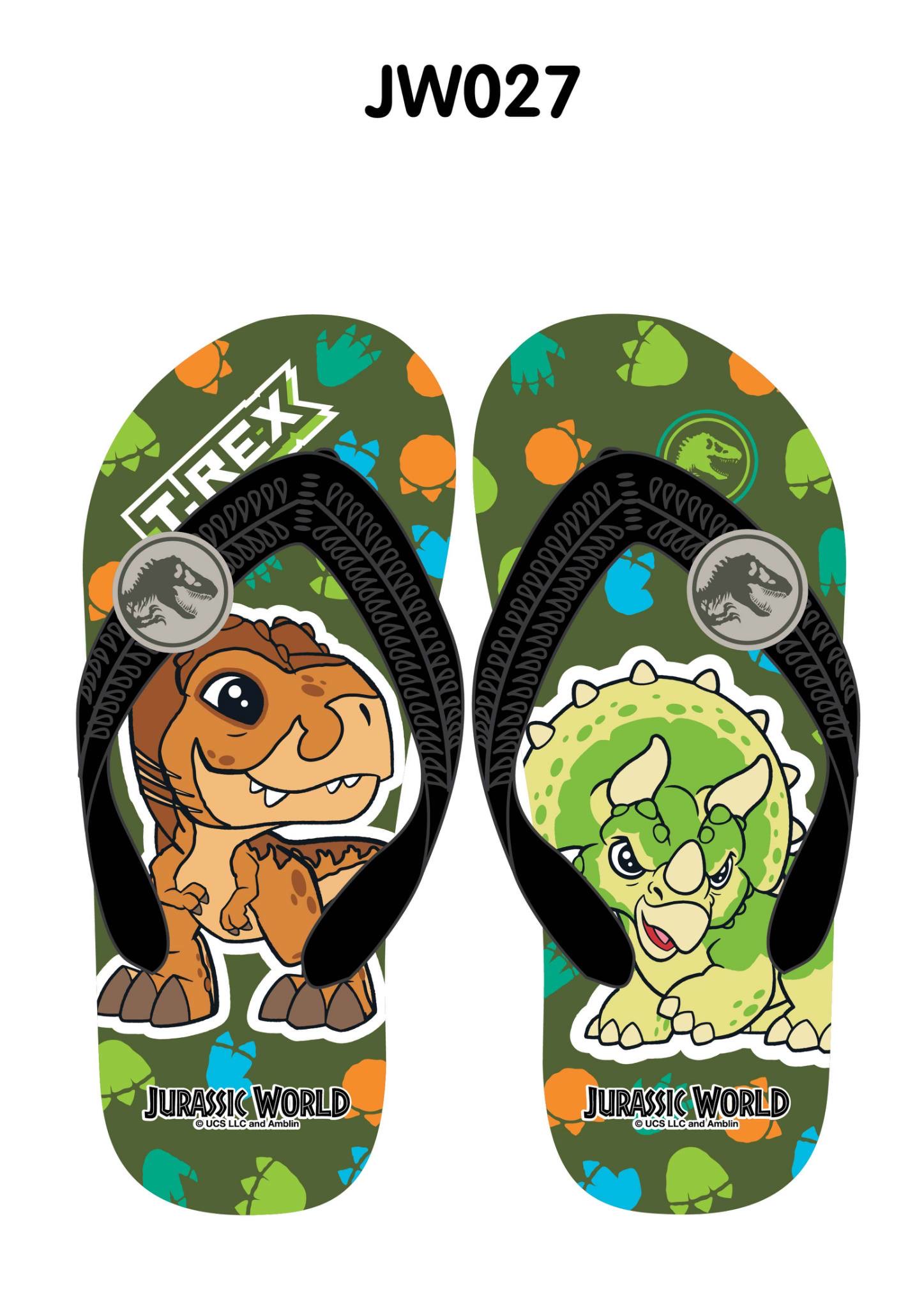 JW027 Boy&Girl’s flip-flops shoes Jurassic brand Size 7.5-8.5