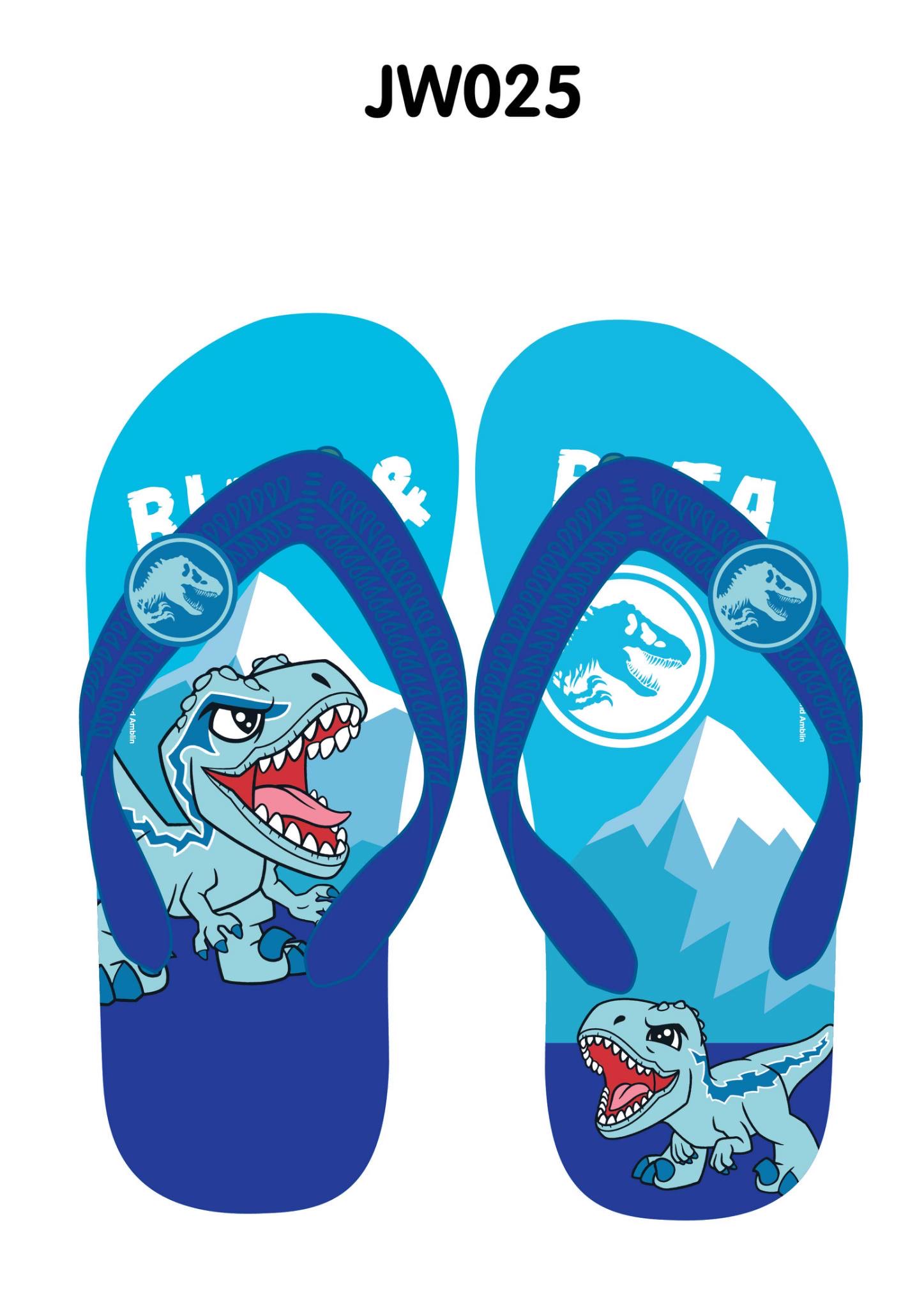 JW025 Boy&Girl’s flip-flops shoes Jurassic brand Size 7.5-8.5