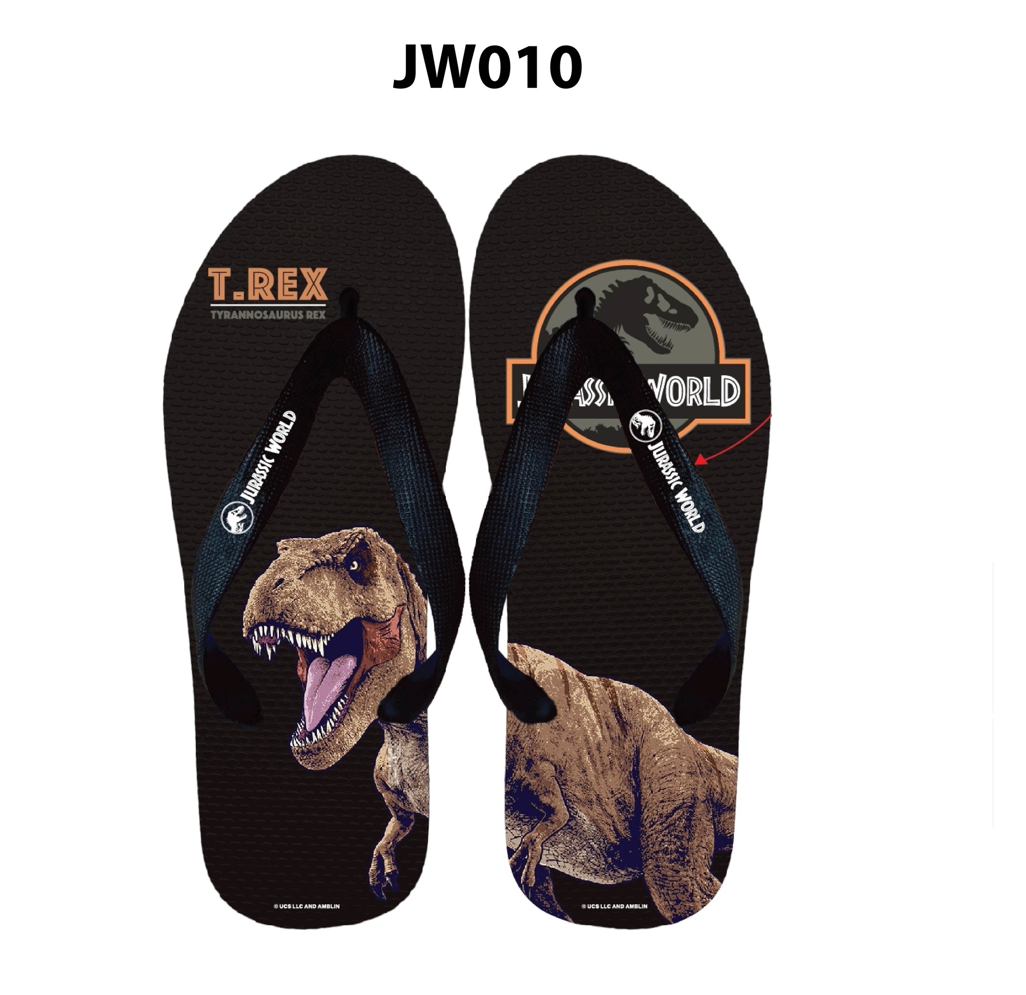 JW010 Men’s flip-flops shoes Jurassic brand Size 9.5-11.5