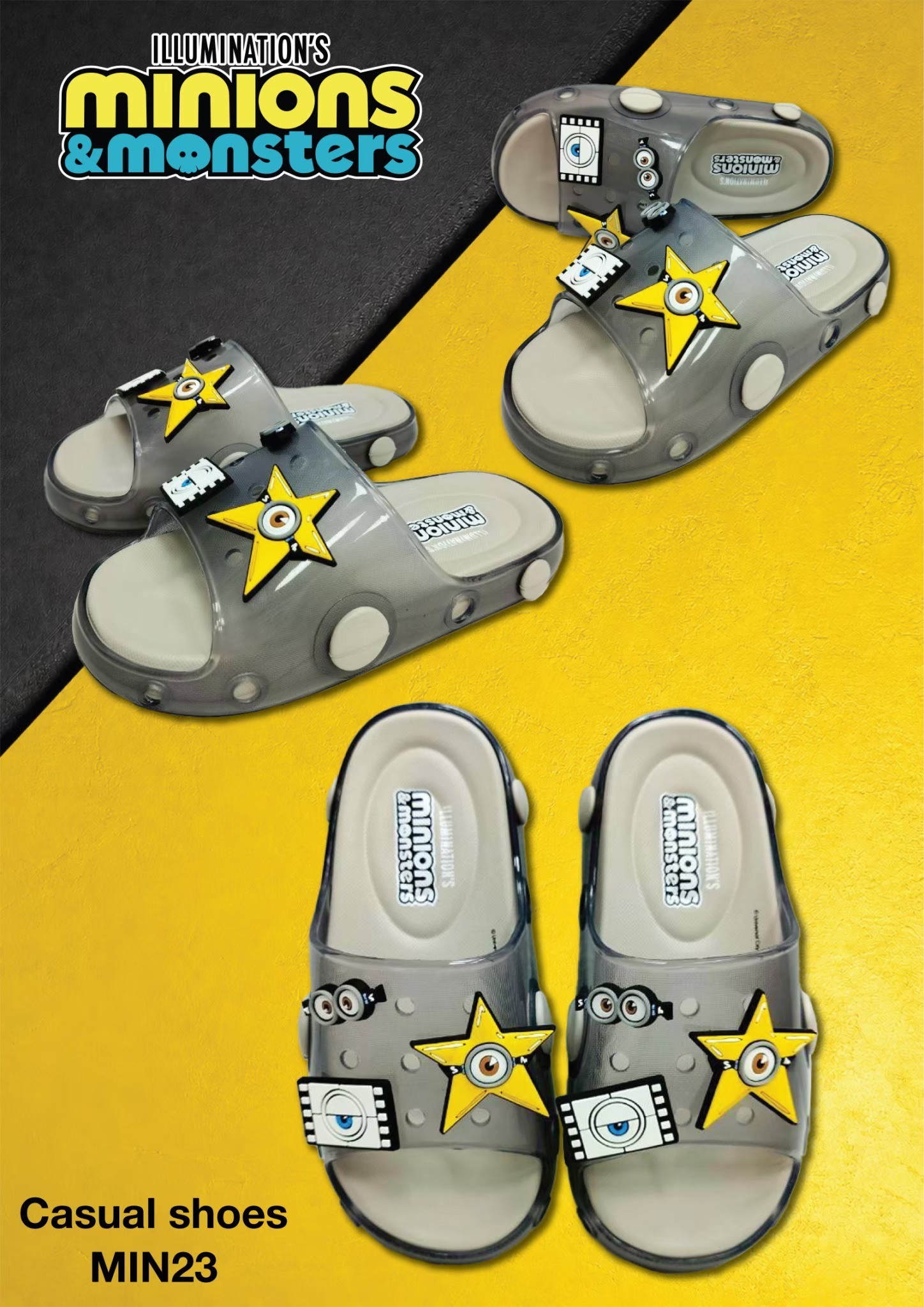 MIN23 ILLUMINATION’S MINION Boy&Girl’s Casual shoes Size 30-35 In Stock